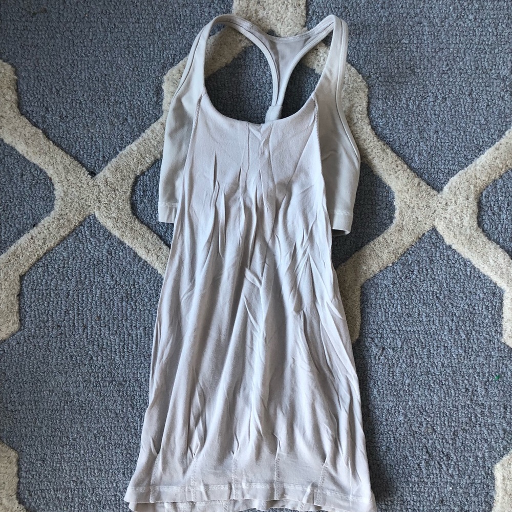 Cream lululemon no limits tank, size 2